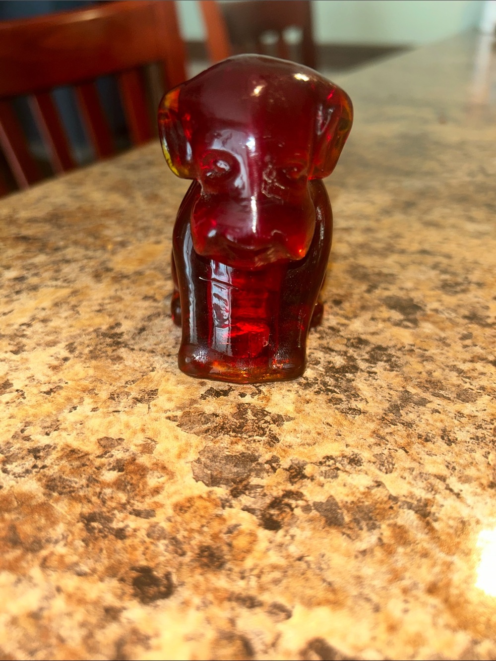 Beautiful rare  vintage red/amberine Degenhart pooch